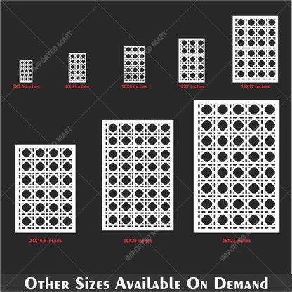 Geometric Lattice Pattern Stencil for Wall, Wood & Fabric Art – Modern Octagon Grid Design – ID# 130