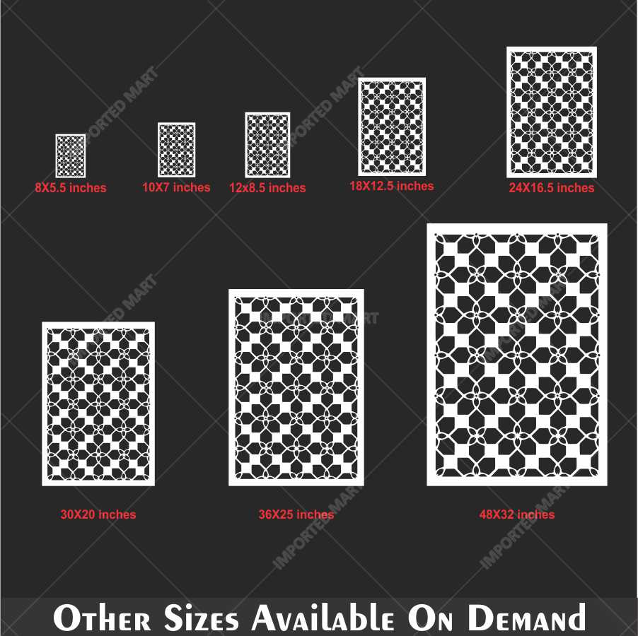 Geometric Cube Pattern Stencil for Wall, Floor & Wood Art – 3D Illusion Design – ID# 160