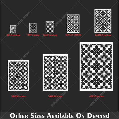 Geometric Cube Pattern Stencil for Wall, Floor & Wood Art – 3D Illusion Design – ID# 160