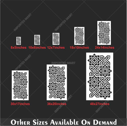 Islamic Geometric Tile Stencil for Wall, Wood & Fabric – Reusable Arabesque Art Design – ID# 155