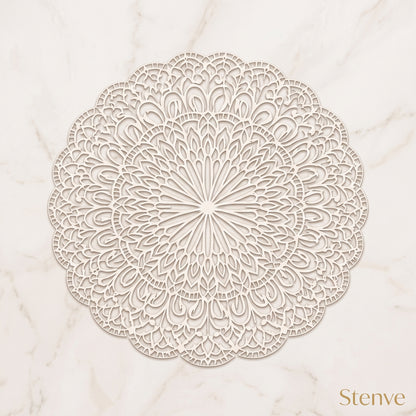 Floral Mandala Stencil for Wall, Floor & Furniture Art – Round Decorative Lotus Pattern – ID# 677
