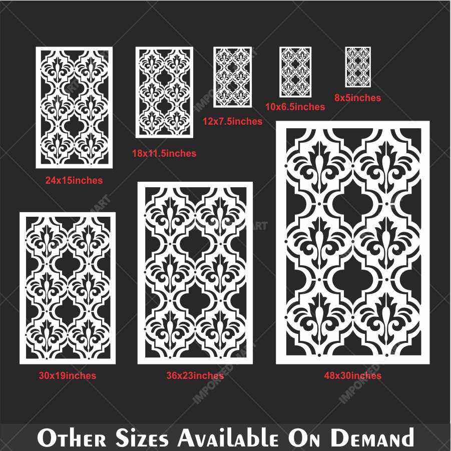 Moroccan Fleur Tile Stencil for Wall, Furniture & Fabric – Reusable Ornamental Design – ID# 687