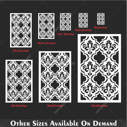 Moroccan Fleur Tile Stencil for Wall, Furniture & Fabric – Reusable Ornamental Design – ID# 687