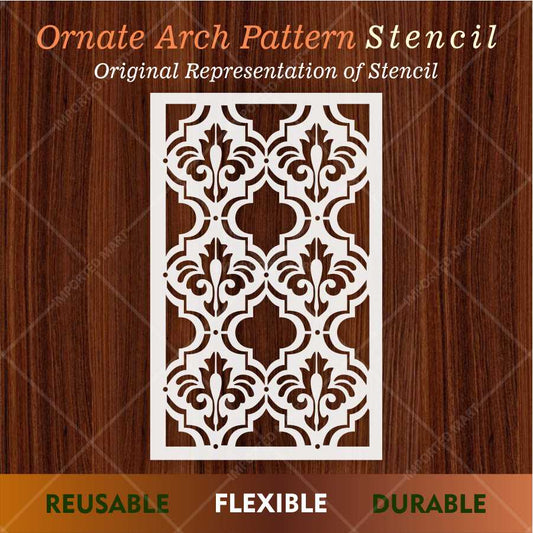 Moroccan Fleur Tile Stencil for Wall, Furniture & Fabric – Reusable Ornamental Design – ID# 687