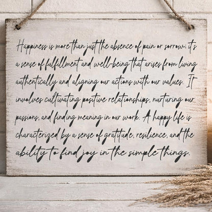 Inspirational Happiness Quote Calligraphy Stencil for Wall, Wood & Canvas Art – Motivational Text Design – ID# 113