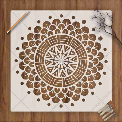 Circular Floral Pattern DIY Home Decor – Durable Reusable Mylar – ID# 105