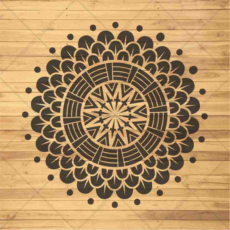 Circular Floral Pattern DIY Home Decor – Durable Reusable Mylar – ID# 105