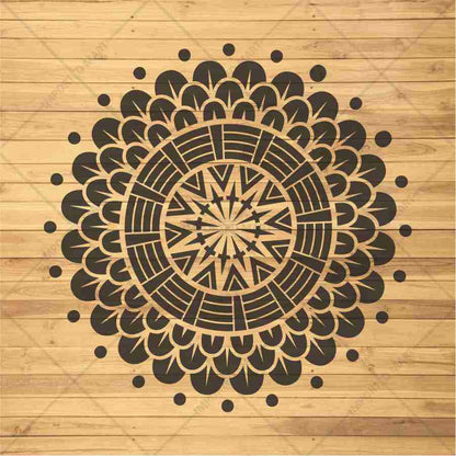 Circular Floral Pattern DIY Home Decor – Durable Reusable Mylar – ID# 105