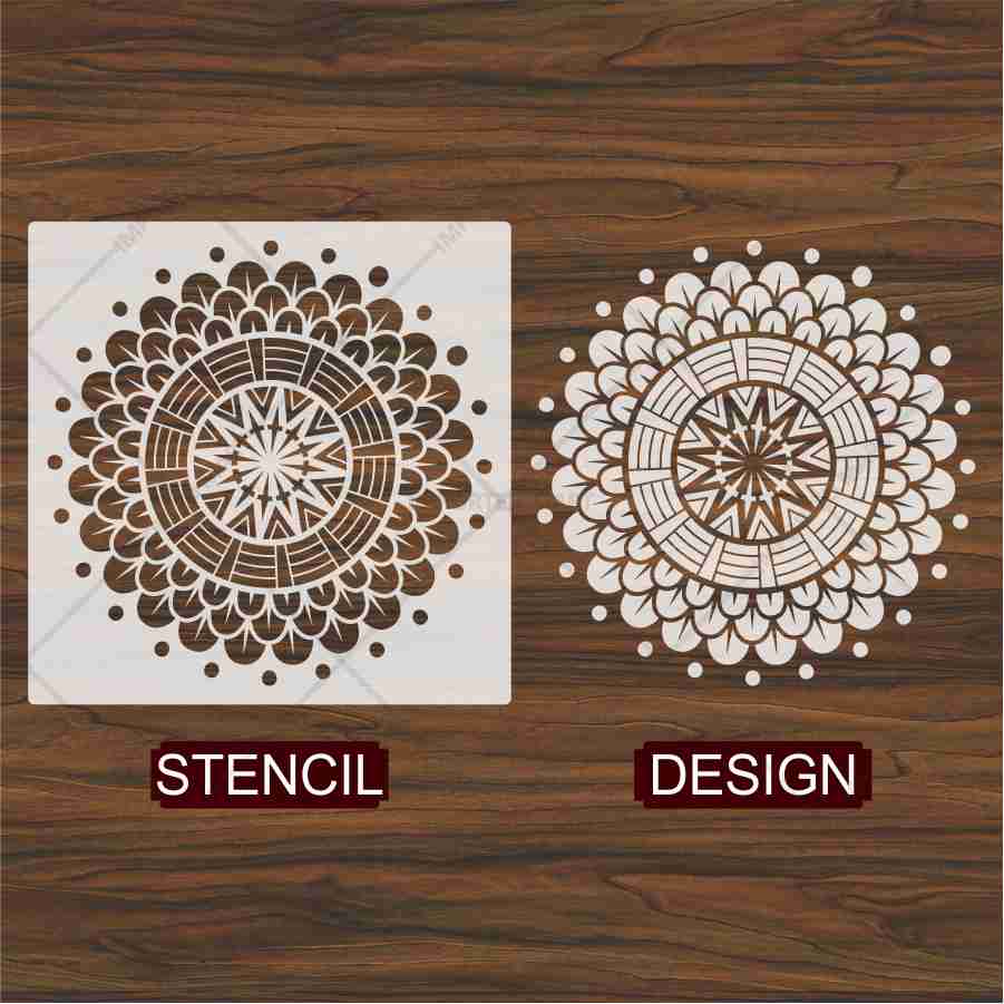 Circular Floral Pattern DIY Home Decor – Durable Reusable Mylar – ID# 105