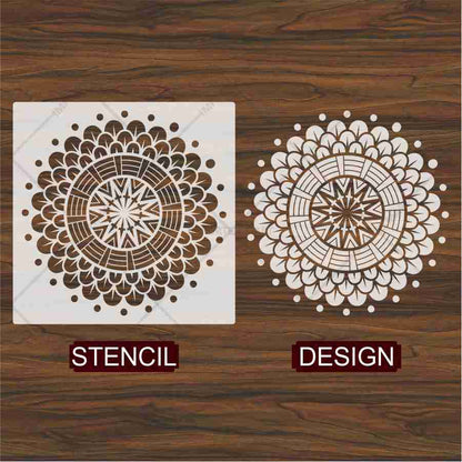 Circular Floral Pattern DIY Home Decor – Durable Reusable Mylar – ID# 105