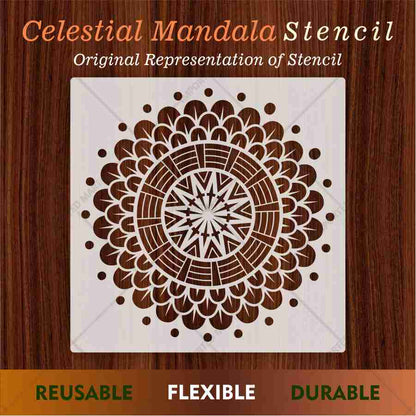 Circular Floral Pattern DIY Home Decor – Durable Reusable Mylar – ID 704