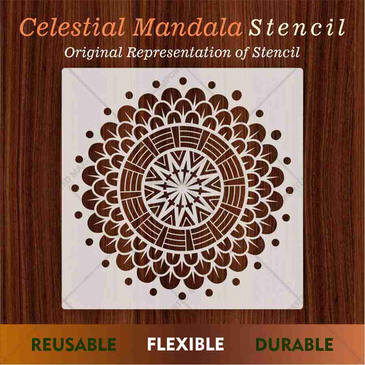 Circular Floral Pattern DIY Home Decor – Durable Reusable Mylar – ID 704