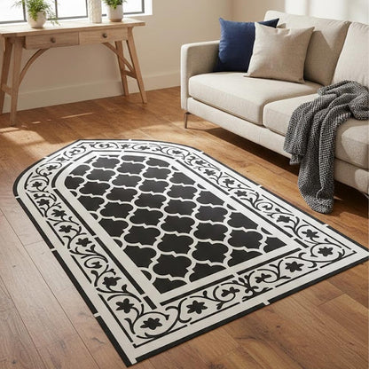 Royal Carpet Stencil – Geometric & Floral Wall, Furniture & Floor Art – ID# 709