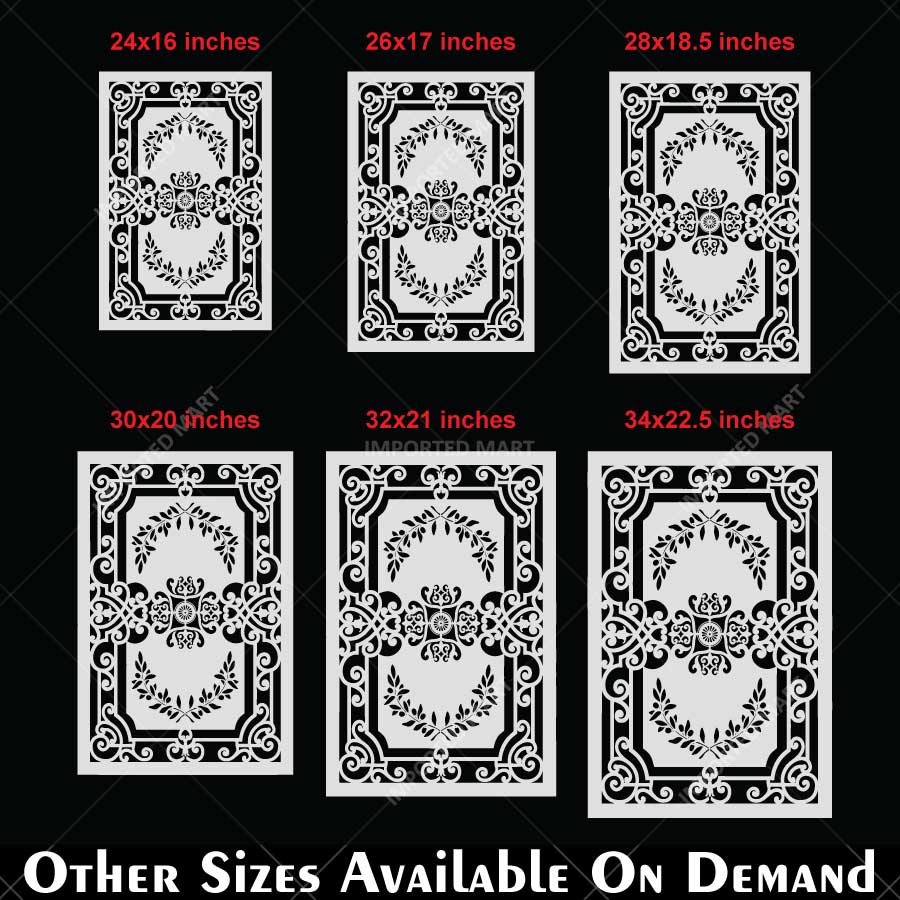 Grecian Filigree Frame Stencil for Wall, Furniture & Floor Décor – Classic Ornamental Border Design – ID# 732
