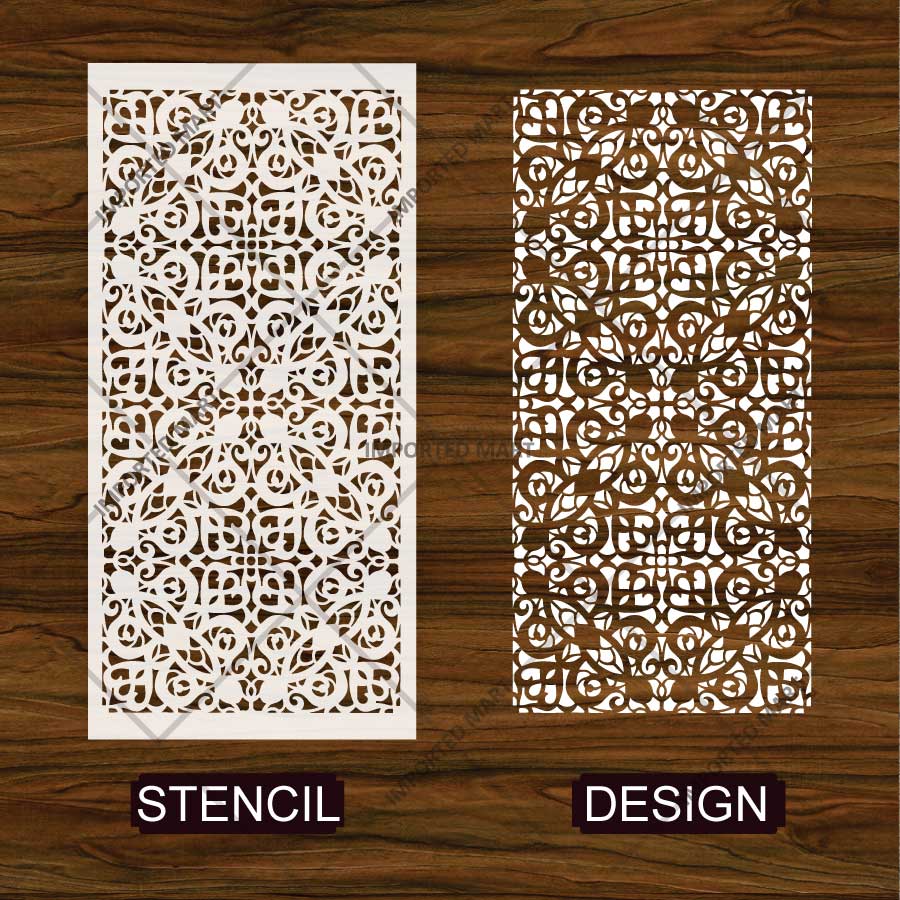 Majestic Moorish Lattice Wall Stencil for Furniture, Tiles & Wood Art – Islamic Geometric Pattern – ID# 736