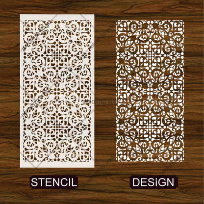 Majestic Moorish Lattice Wall Stencil for Furniture, Tiles & Wood Art – Islamic Geometric Pattern – ID# 736
