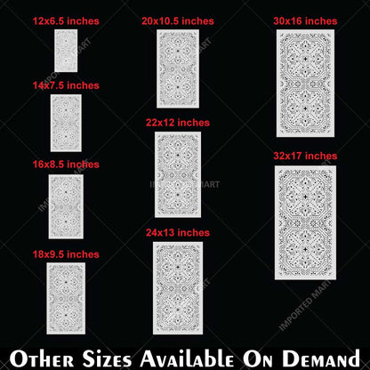 Geometric Paisley Wall Stencil for Furniture, Tiles & Floor Art – Ornamental Mandala Pattern – ID# 737