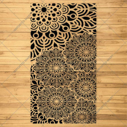 Zen Bloom Mandala Montage Stencil for Walls, Furniture & Canvas – Floral Layered Pattern Design – ID# 739