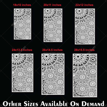 Zen Bloom Mandala Montage Stencil for Walls, Furniture & Canvas – Floral Layered Pattern Design – ID# 739