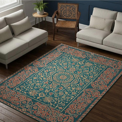Imperial Palace Carpet Stencil for Wall, Floor & Furniture Decor – Royal Mughal Geometric Pattern – ID# 740
