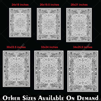 Imperial Palace Carpet Stencil for Wall, Floor & Furniture Decor – Royal Mughal Geometric Pattern – ID# 740