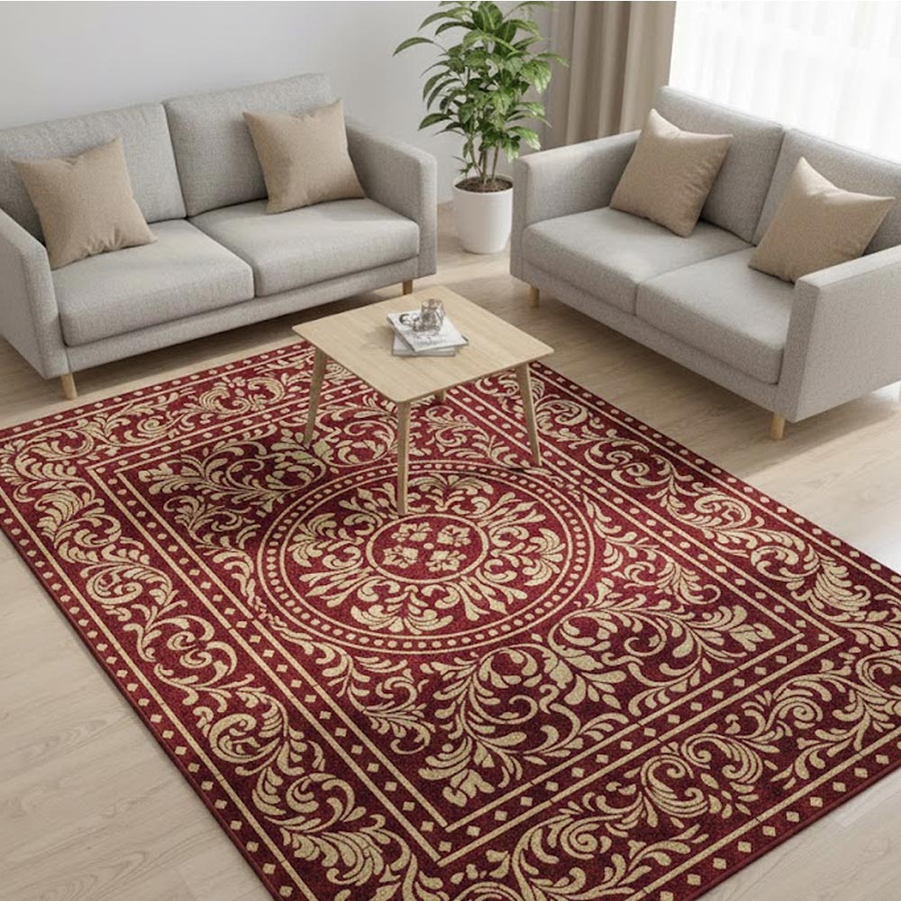 Imperial Palace Carpet Stencil for Wall, Floor & Furniture Decor – Royal Mughal Ornamental Pattern – ID# 741