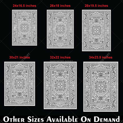 Imperial Palace Carpet Stencil for Wall, Floor & Furniture Decor – Royal Mughal Ornamental Pattern – ID# 741