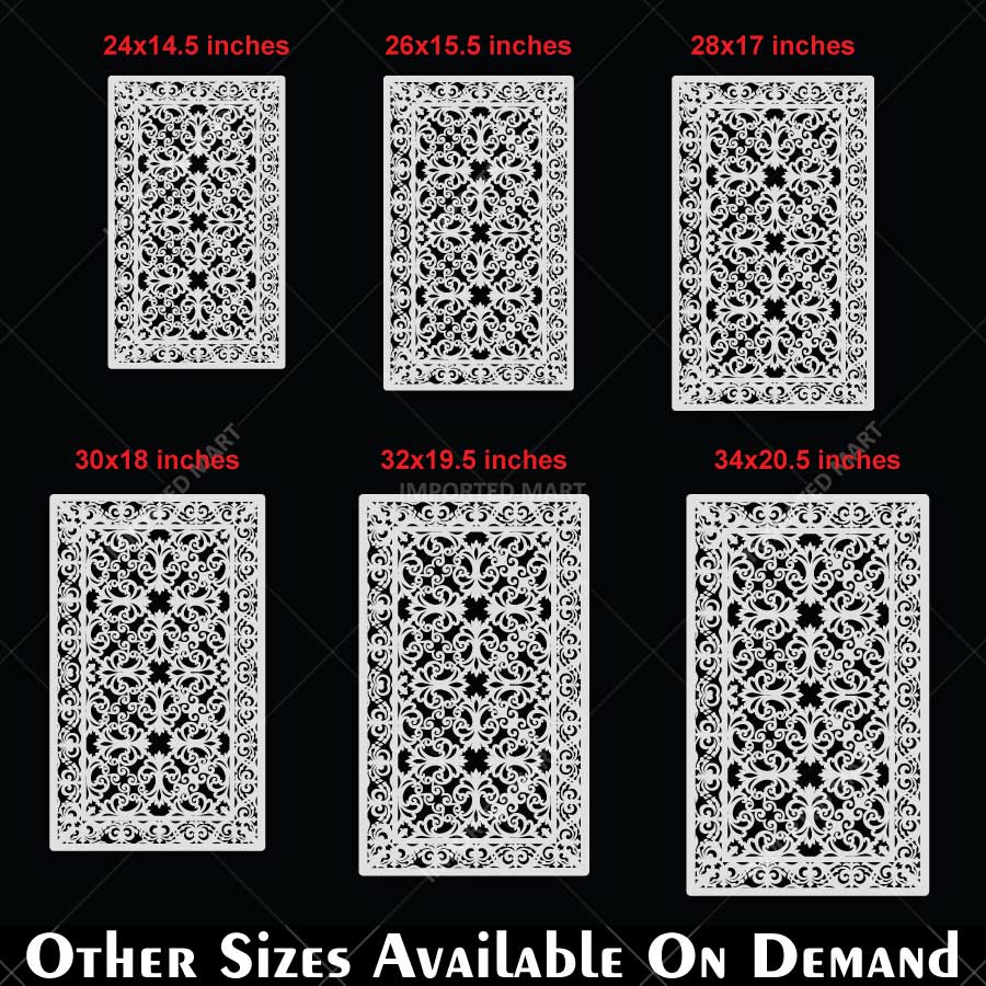 Baroque Filigree Wall & Furniture Stencil – Ornamental Vintage Scroll Pattern Design – ID# 747