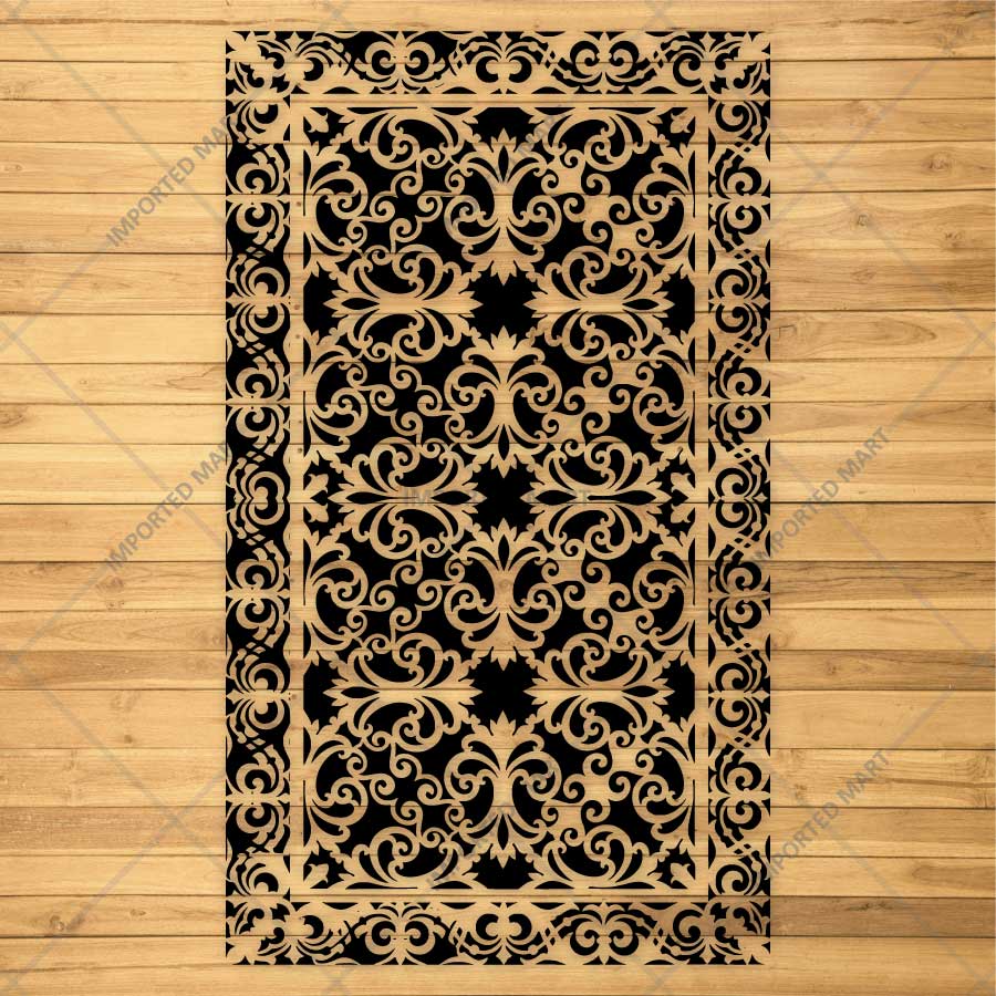 Baroque Filigree Wall & Furniture Stencil – Ornamental Vintage Scroll Pattern Design – ID# 747