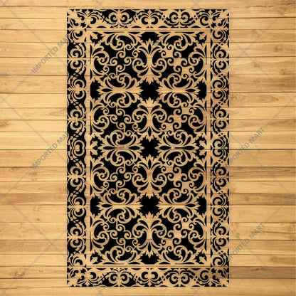 Baroque Filigree Wall & Furniture Stencil – Ornamental Vintage Scroll Pattern Design – ID# 747