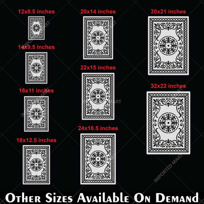 Imperial Court Filigree Rug Stencil for Floor, Wall & Furniture Art – Ornamental Carpet Pattern Design – ID# 754