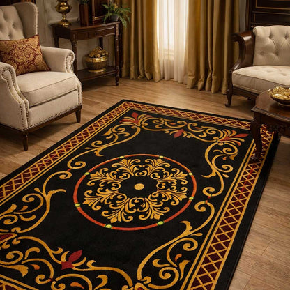 Imperial Court Filigree Rug Stencil for Floor, Wall & Furniture Art – Ornamental Carpet Pattern Design – ID# 754