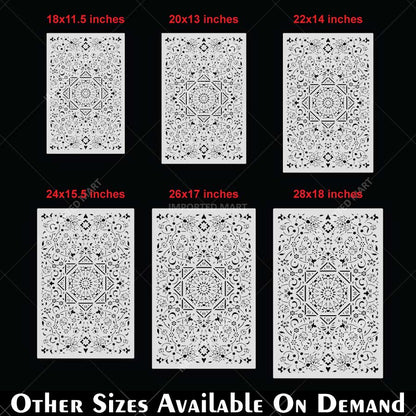 Geometric Arabesque Rug Stencil for Floor & Carpet Painting –  Design