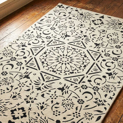 Geometric Arabesque Rug Stencil for Floor & Carpet Painting –  Design