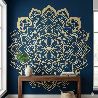 Imperial Floral Mandala Stencil for Wall, Floor & Furniture Art – Decorative Round Mandala Design – ID# 761
