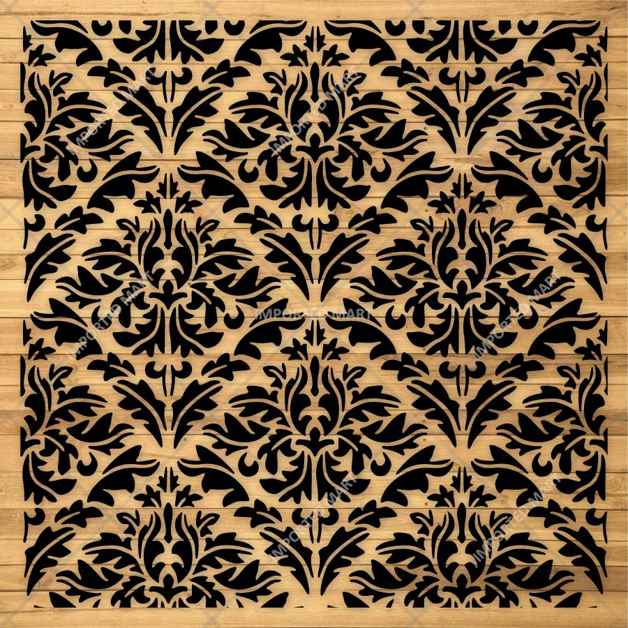 Majestic Heritage Damask Pattern Stencil for Wall, Furniture & Floor Art – Vintage Royal Design – ID# 762