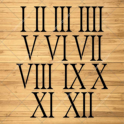 Roman Numeral Clock Stencil for Wall, Wood & Furniture Painting – Vintage Number Design – ID# 774