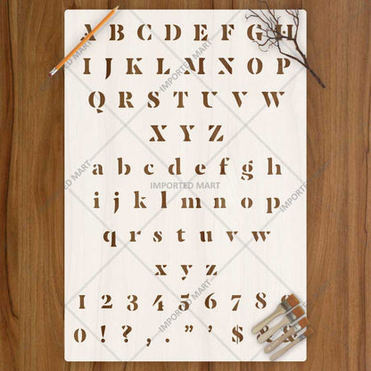 Bold Military Alphabet Letters & Numbers Stencil for Wall, Wood, Fabric & Name Marking – Army Font Design – ID# 780