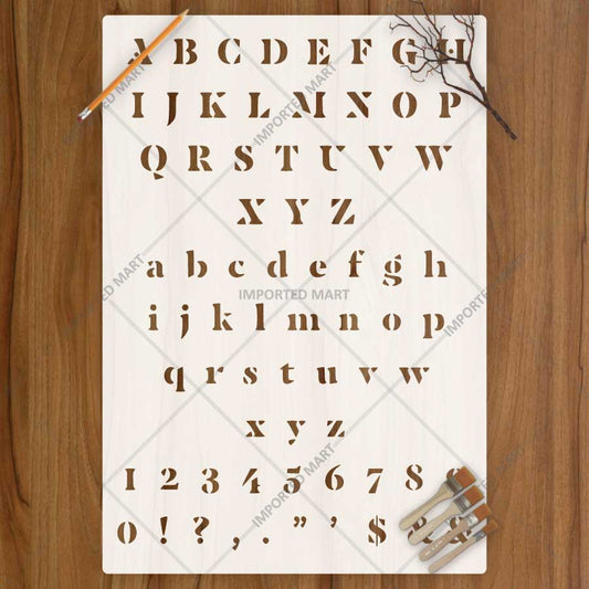 Bold Military Alphabet Letters & Numbers Stencil for Wall, Wood, Fabric & Name Marking – Army Font Design – ID# 780