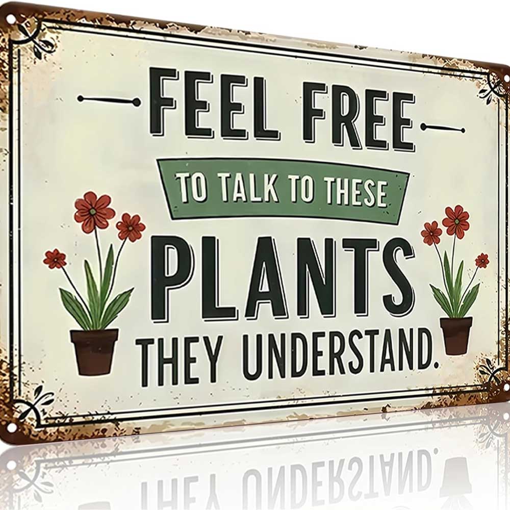 Decorative Plant Quote Stencil for Wall, Wood & Fabric Art – Feel Free Plant Typography Design – ID# 785