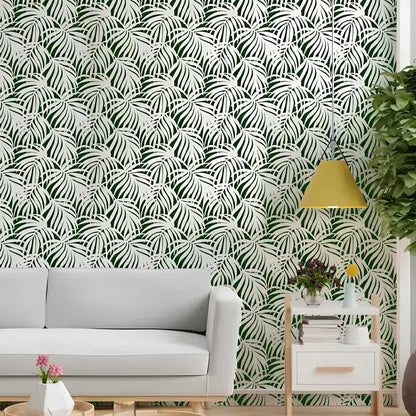 Kayra Decor Palms Stencil for Walls, Furniture & Fabric Art – Tropical Leaf Pattern Design – ID# 20