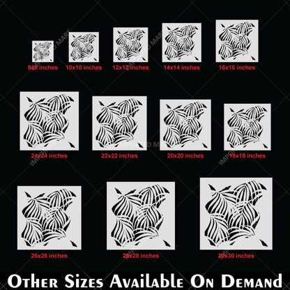 Kayra Decor Palms Stencil for Walls, Furniture & Fabric Art – Tropical Leaf Pattern Design – ID# 20