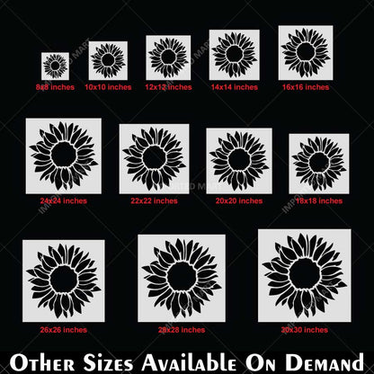 Sunflower Stencil for Walls, Wood & Fabric Art – Floral Botanical Design – ID# 19