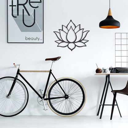 Elegant Lotus Flower Mandala Stencil for Wall, Floor & Furniture Art – Floral Spiritual Design – ID# 17