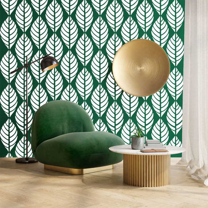 Elegant Palm Leaf Pattern Stencil for Wall, Furniture & Fabric Art – Tropical Botanical Design – ID# 13
