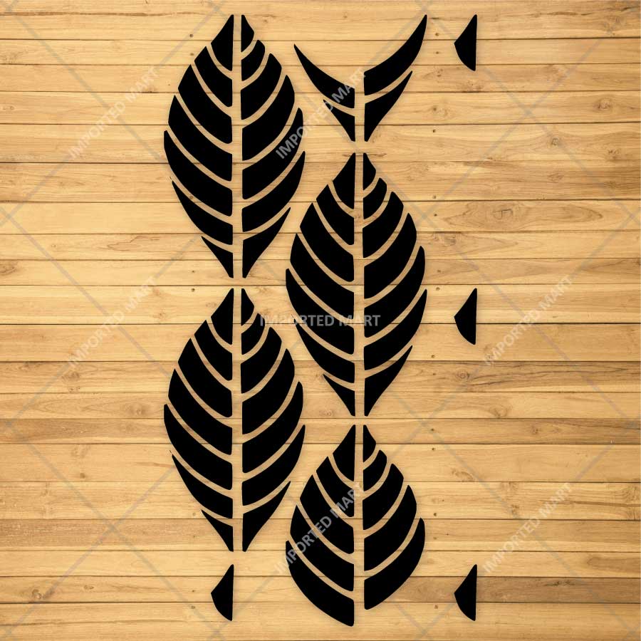Elegant Palm Leaf Pattern Stencil for Wall, Furniture & Fabric Art – Tropical Botanical Design – ID# 13