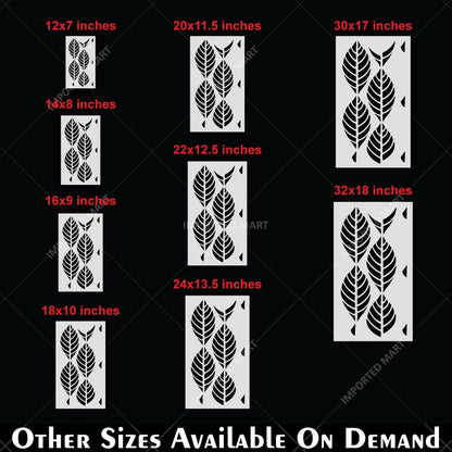 Elegant Palm Leaf Pattern Stencil for Wall, Furniture & Fabric Art – Tropical Botanical Design – ID# 13