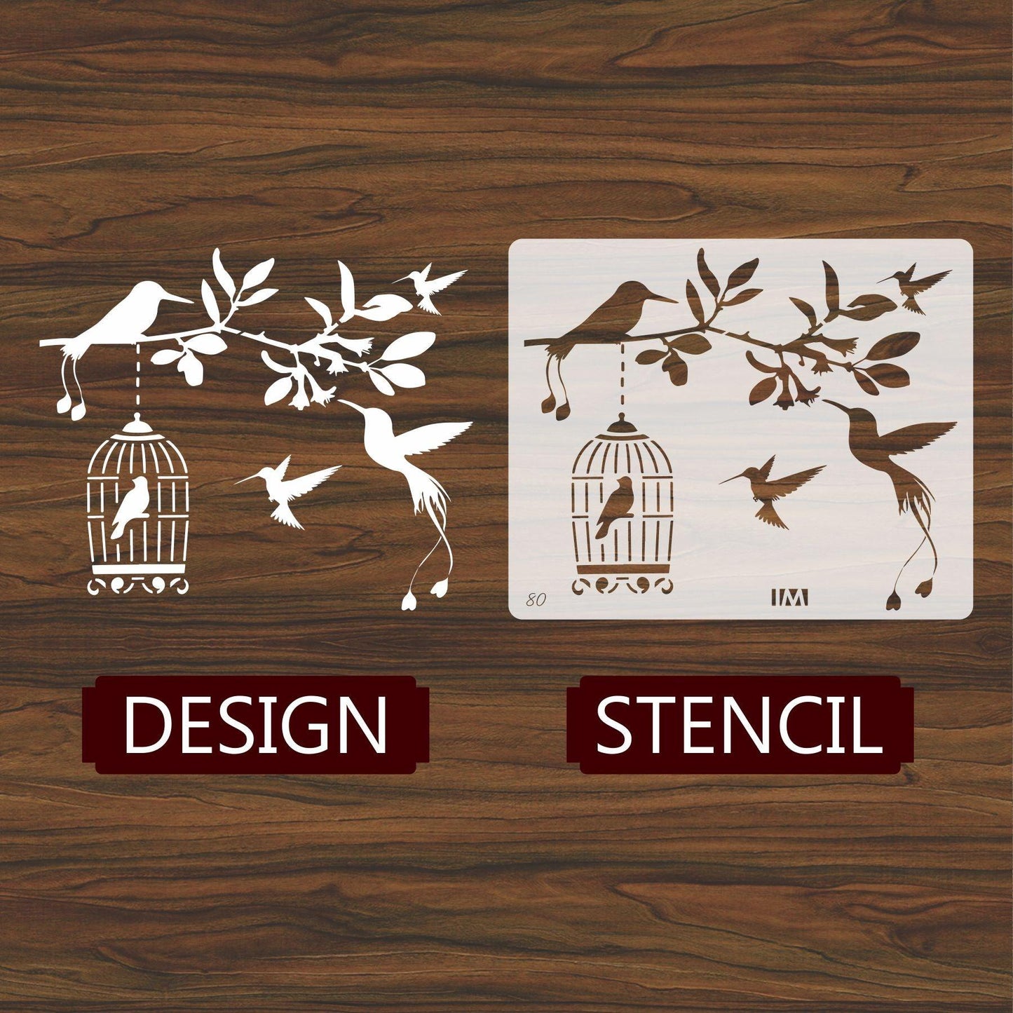 Flying Birds Room décor Reusable Stencil for Canvas and wall painting....ID#80