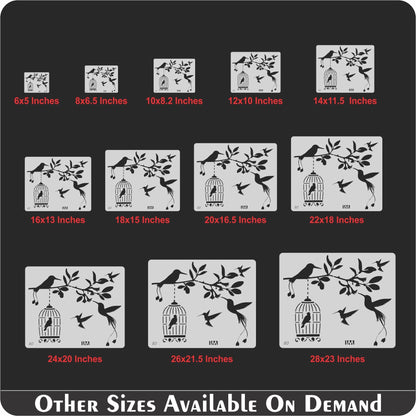 Flying Birds Room décor Reusable Stencil for Canvas and wall painting....ID#80
