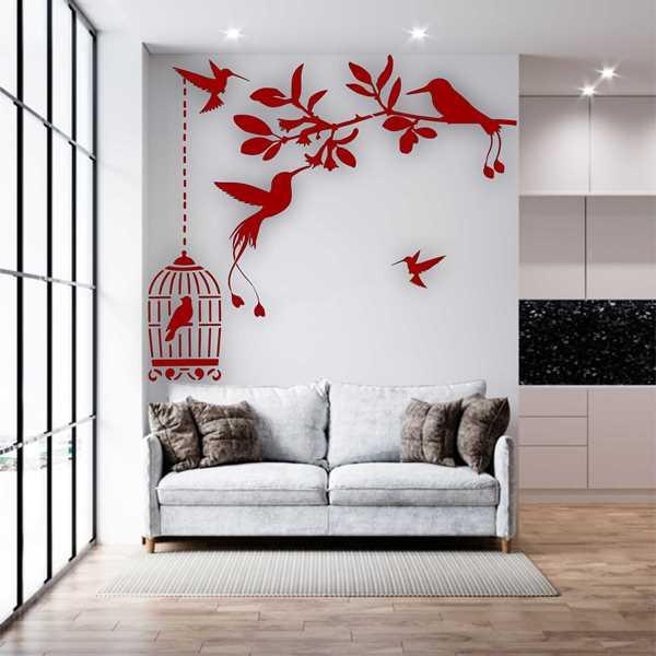 Flying Birds Room décor Reusable Stencil for Canvas and wall painting....ID#80